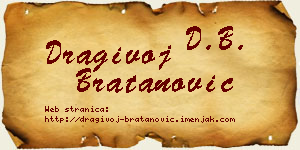 Dragivoj Bratanović vizit kartica